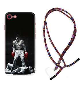 Apple iPhone 5 6 7 8 Plus Se XR Kılıf Boyun Asklı Rasta Silikon Moon Baloon 1369
