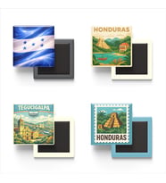 Buzdolap Magnetleri - Honduras Tegucigalpa - 4'lü Set Magneti