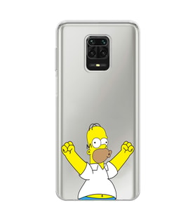 Xiaomi Redmi Note 9S - Redmi Note 9 PRO Uyumlu Simpson Tasarımlı Şeffaf Telefon Kılıfı