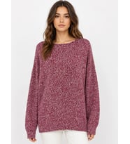 Kadın Pembe Triko Oversize Kazak