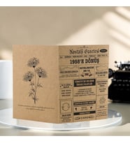 1958 Kraft Kutlama Kartı - Doğum Günü Kartı - Yıl Dönümü Kartı - Nostalji Gazetesi