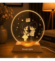 Kişiye Özel Işıklı Led Gece Lambası Sevgiliye Hediye Veren Romantik Masa Lambası