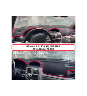 Renault Clio Iı (2) Ekranlı Torpido Koruması / Halısı / Örtüsü