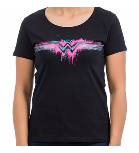 Batman v Superman Siyah Kadın T-Shirt