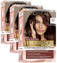 Excellence Creme Nude Renkler Saç Boyası - 4U Nude Kahve (3 Paketi)