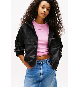 Tommy Hilfiger Script Kadın Siyah Yağmurluk DW0DW20952BDS