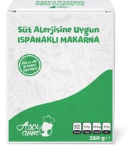 Aşçı Anne Süt Alerjik Ispanaklı Makarna Dirsek - 8+ Ay - 250G