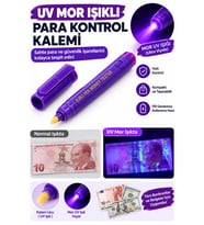 Para Kontrol Kalemi Dahili UV Mor Işıklı Para Dedektörü Kalem Taşınabilir Sahte Para Kontrol Kalemi