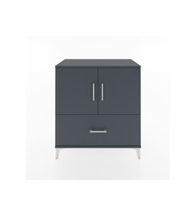 Hyperion Şifonyer 2 Raflı Tek Çekmeceli 2 Kapaklı 88x44x96 Antrasit-Antrasit