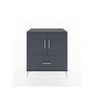 Hyperion Şifonyer 2 Raflı Tek Çekmeceli 2 Kapaklı 88x44x96 Antrasit-Antrasit