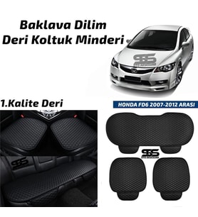 HONDA FD6 2007-2012 Arası Siyah Deri Oto Koltuk Minderi