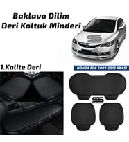 HONDA FD6 2007-2012 Arası Siyah Deri Oto Koltuk Minderi