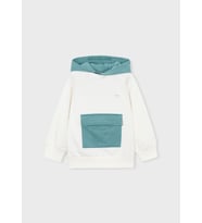 Mayoral Erkek Çocuk Kapşonlu İki İplik Sweatshirt Krem