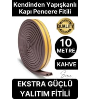 Premium Kapı Pencere Soğuk Toz Geçirmez İzolasyon Fitili Kendinden Yapışkanlı Isı Yalıtım 2x5=10 mt