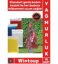 #Yağmurluk Su Geçirmez Şeffaf Standart Beden Kullan At Ekonomik Tek Kullanımlık Yağmurluk 10 Adet