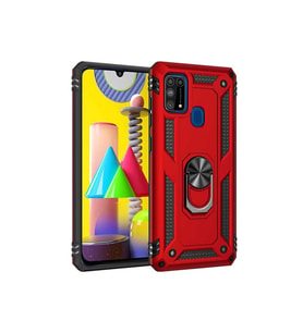 Samsung Galaxy M31 Uyumlu Kılıf Zore Vega Kapak (Kırmızı)