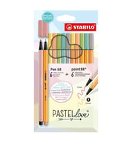 Stabilo Point 88 Pen 68 Pastellove 12 li 6888 12-7-7