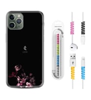 Apple iPhone 11 12 13 14 Pro Max Kılıf Kablo Koruma Spiral Silikon Love 1629