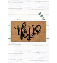Hello Tasarımlı Kapı Önü Paspası Koko Paspas (Çok Renkli)