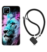 Realme C11 C21 C21Y C25Y C11 2021 Kılıf Boyun Askılı Silikon Pink Blue Leon 1603