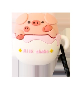 BİPOWER BİPOWER Airpods 1-2 Uyumlu Kılıf Milkshake Domuzcuk Pembe