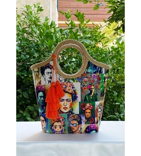 Plaj Çantası Jüt Hasır Frida
