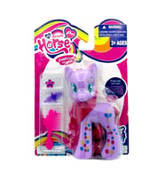 Pony Oyuncak Kuyruklu Poni At Figür Tarama Seti Mor 15 Cm