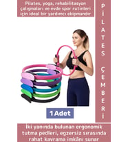 Dayanıklı Fitness Aerobik Bacak Kol Kalça Karın Kas Şekillendiren Güçlendiren Esnek Pilates Çemberi