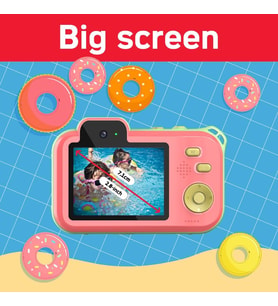 Realikids Cam Waterproof 2 – Çocuk kamerası, su geçirmez, 12 MP, HD video, selfie modu, filtre ve çerçeve, entegre oyunlar, lityum pil – Mavi