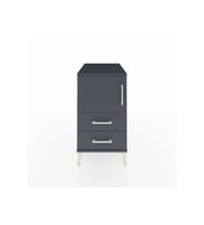 Kronos Komodin 2 Raflı 2 Çekmeceli Tek Kapaklı 44x59x80 Antrasit-Antrasit