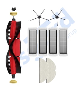 ROBOROCK  S50 – S55 –S5 MAX – S6 – S6 MAXV Uyumlu 1 Ana Fırça 2 Yan Fırça 4 Filtre 2 Mop PKT-iasgf0000697