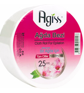 Agıss 25 Metre Tüm Ciltler Için Ağda Uygulama Bezi Rulo Şeklinde 25mt Ağda Bezi