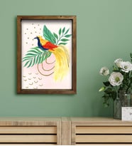 BK Gift Otel Odası Konseptli Doğal Masif Ahşap Çerçeveli Tablo 30x40cm-59