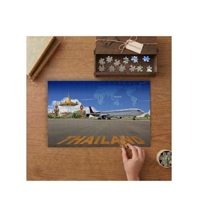 Taylan Havalimanı- Uçak Pisti Tasarımı 240 parça Ahşap Puzzle Ahşap Kutuda MP00476