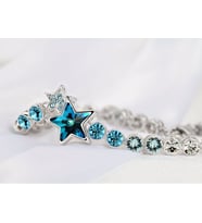 Monemel Mavi Swarovski Taşlı Yıldız Bileklik (Altın Kaplama) Sevgililer Günü Hediyesi