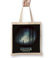 Stranger Things Black Bez Çanta Uzun Saplı