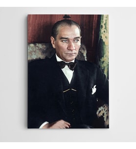 Renkli Atatürk Kanvas Tablo