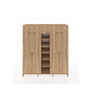 Kronos Dolap 18 Raflı 9 Kapaklı 220x59x243 Çam-Çam/Çam