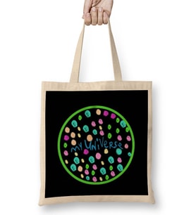My Universe-YOU ARE MY UNIVERSE bts Army GIFT Bez Çanta Uzun Saplı