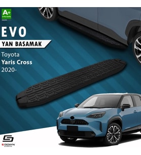 S-Dizayn Toyota Yaris Cross Evo Siyah Yan Basamak 173 Cm 2020 Üzeri A+ Kalite