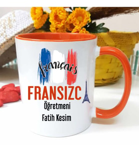 Fransızca Öğretmenine Özel Öğretmenler Günü Hediyesi Kişiye Özel Kupa Bardak
