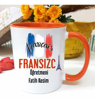 Fransızca Öğretmenine Özel Öğretmenler Günü Hediyesi Kişiye Özel Kupa Bardak