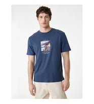 Koton Regular Fit Baskılı Lacivert Erkek T-Shirt 6SAM10113MK