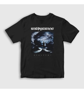 Presmono Unisex Çocuk Siyah Misthyrming Algleymi T-Shirt 428592tt