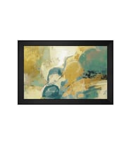 Soyut Şekiller Motifli Kanvas Tablo 80 x 110 cm Siyah Çerçeve