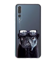 PrintiFy Huawei P20 Pro ile Uyumlu 1mm Slim Fit Köpek 3 050f Baskılı Şeffaf  Kılıf