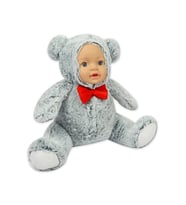 Halley Sevimli Gerçek Bebek Yüzlü Ayıcık 30CM (Gri)