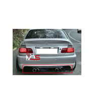 Bmw E46 Çift Çıkış Difüzör M Tampon Arka Tampon Eki Boyasız Fiberglass