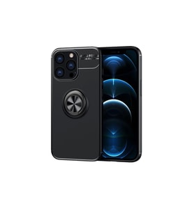 Newface Apple iPhone 13 Pro Kılıf Range Yüzüklü Silikon - Siyah