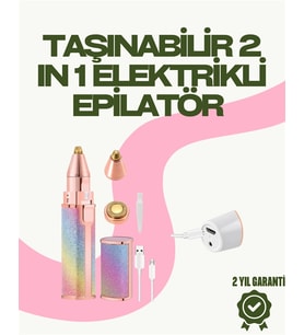 8000 Rpm Taşınabilir Epilatör - Kaş Düzeltici Ve Dudak Epilatörlü Pille Çalışan